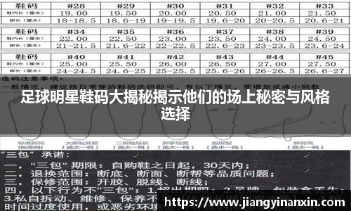 足球明星鞋码大揭秘揭示他们的场上秘密与风格选择